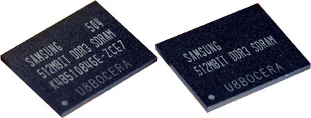 Samsung 512 Mb DDR3-Speicherchips