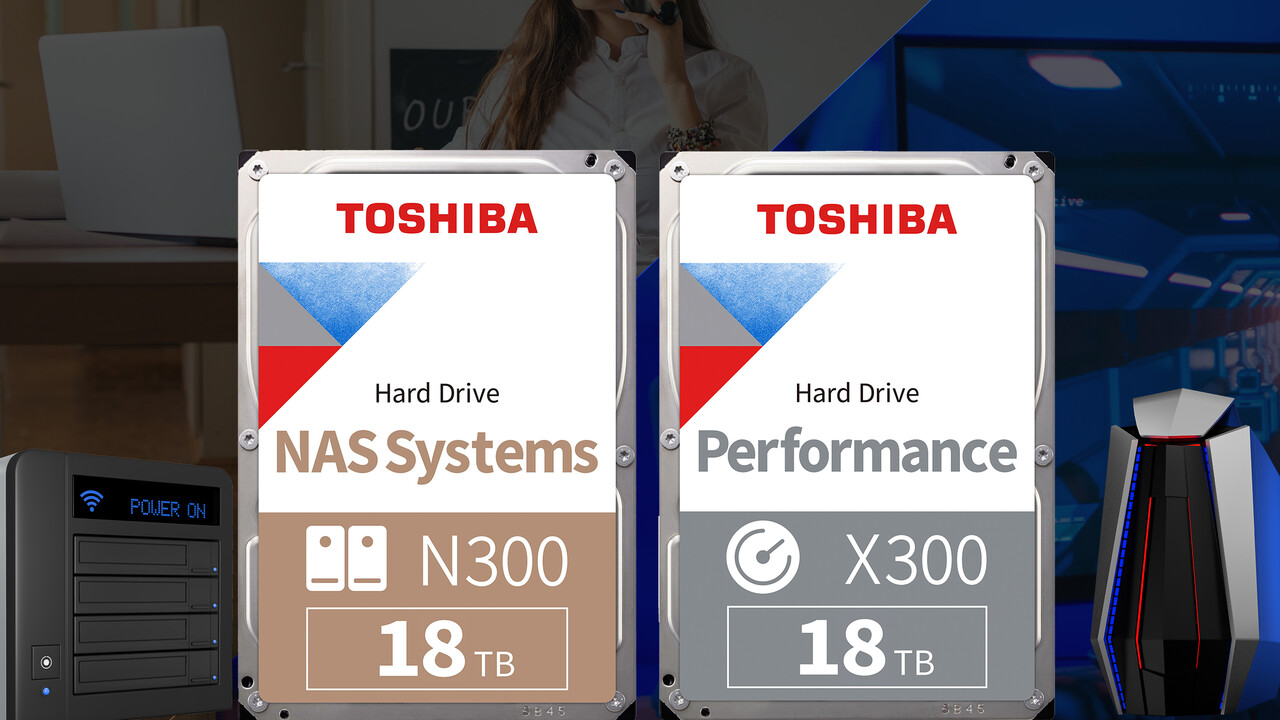 Toshiba N300 und X300: Weitere HDDs mit 18 TB und Mikrowellentechnik (MAMR)