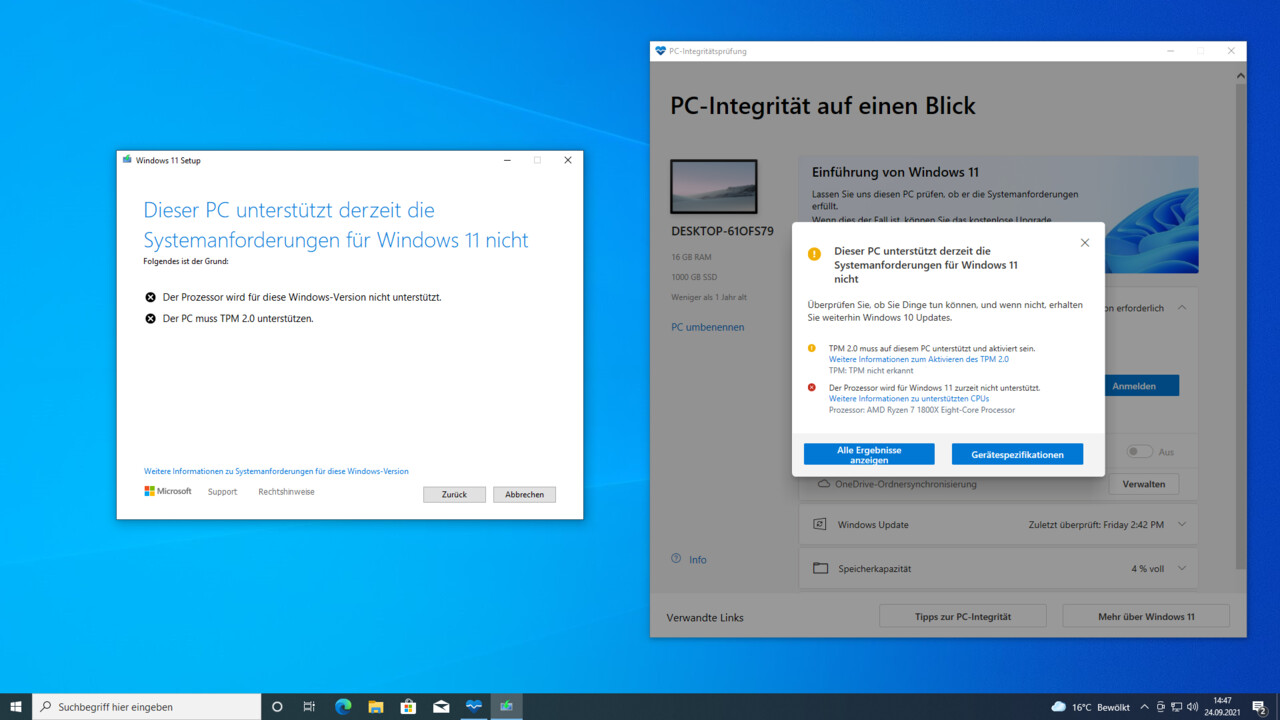 Windows 11 Update: Voraussetzungen, Installation, TPM- & CPU-Anforderungen
