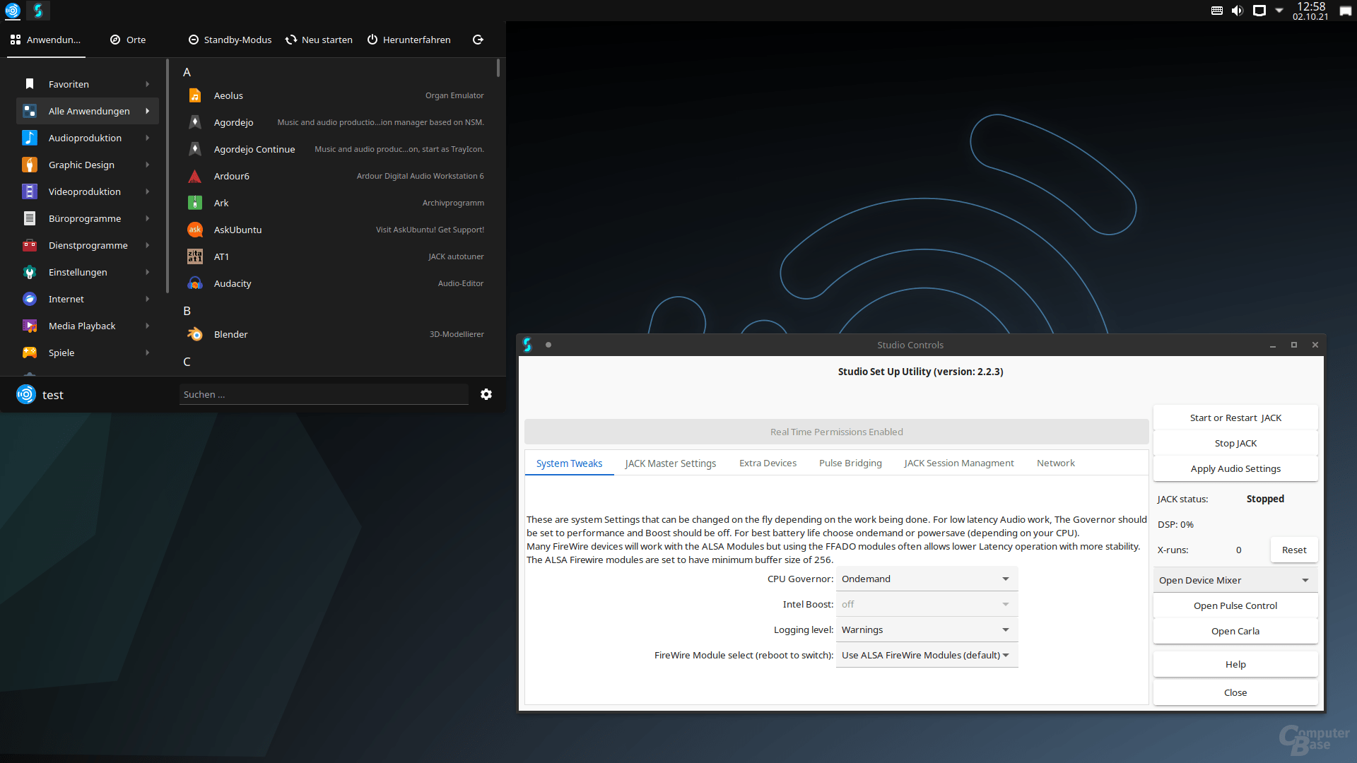 Ubuntu Studio 21.10 – Desktop