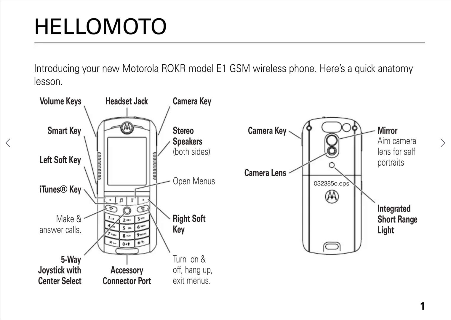 Das Motorola ROKR E1...