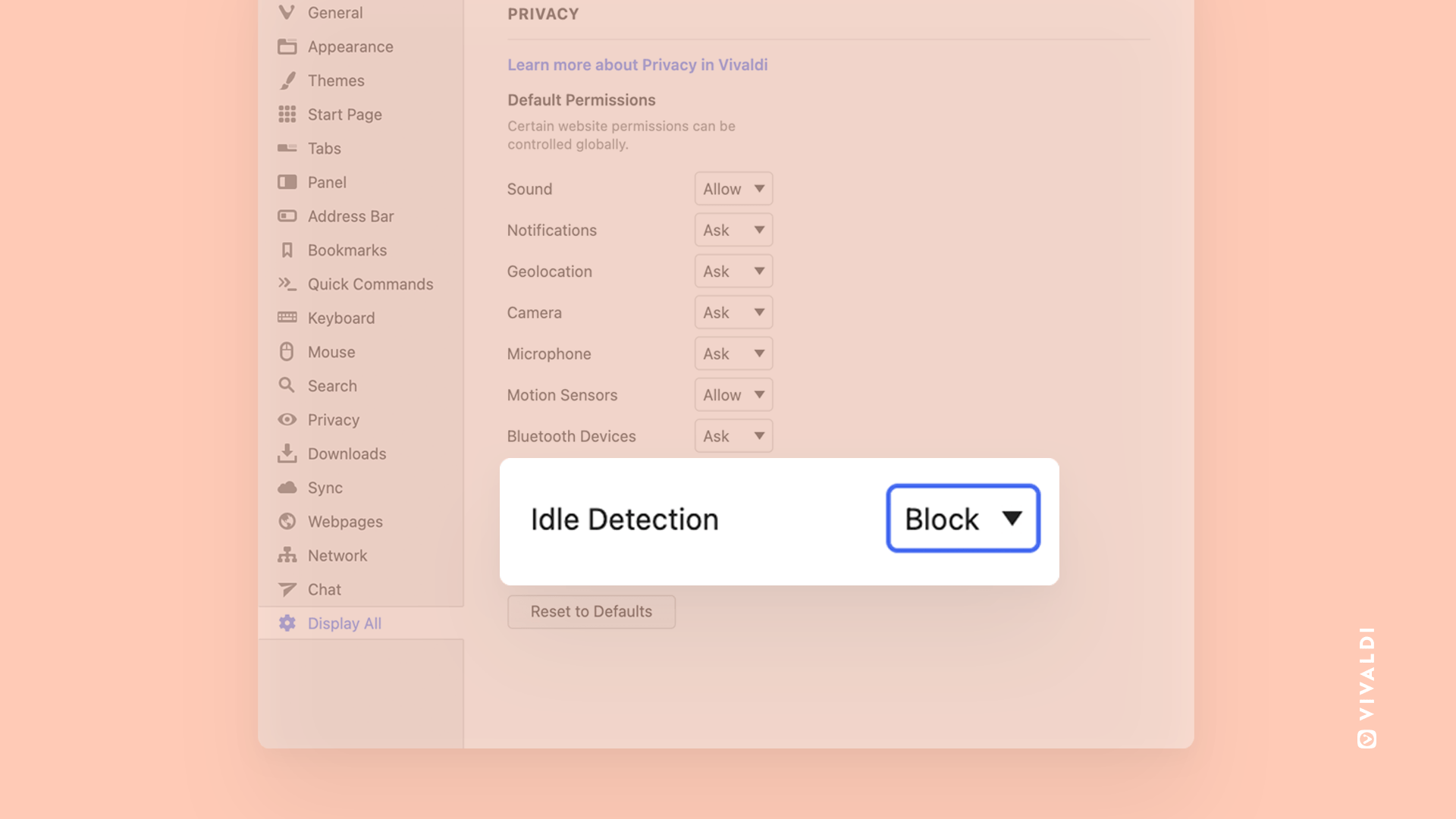 Vivaldi blockt die Google-API „Idle Detection“ jetzt serienmäßig