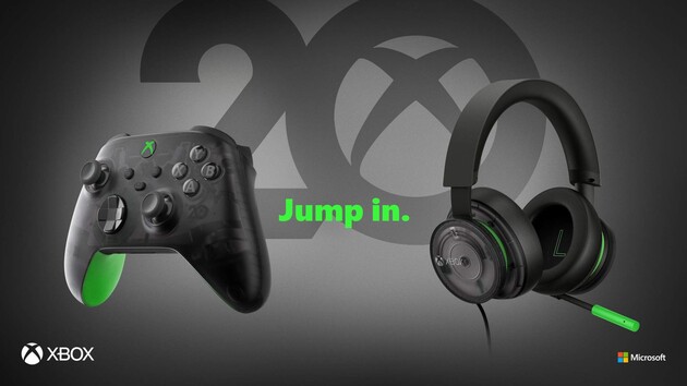 20 Jahre Xbox: Xbox-Controller und Headset in Anniversary Special Edition