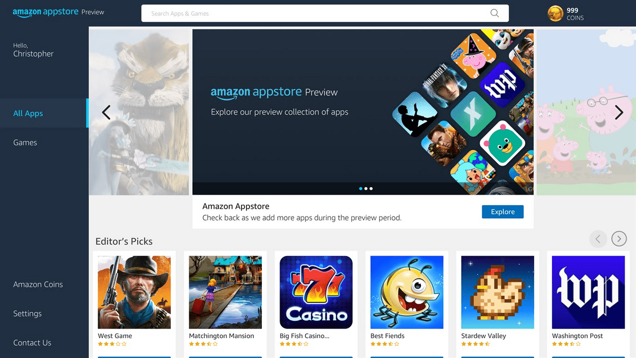 Amazon Appstore Preview für Windows 11 (Bild: Microsoft)