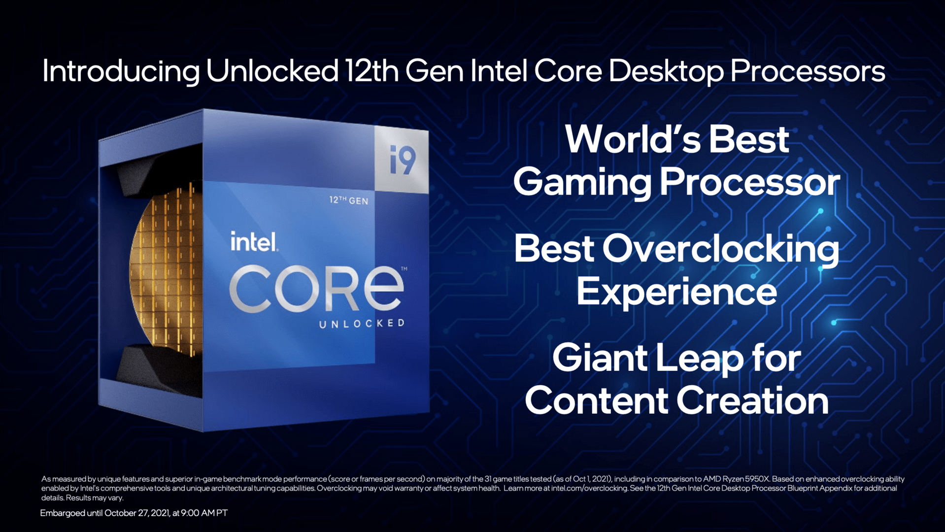 Intel Core i9-12900K in der Ankündigung