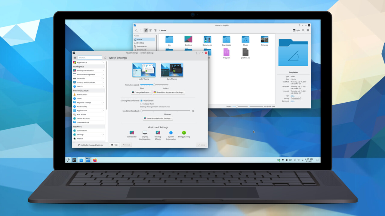 KDE Plasma 5.24: Der Linux-Desktop lernt mit Fingerabdrücken umzugehen