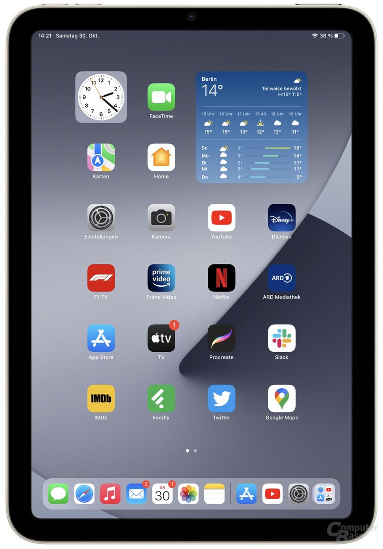 Homescreen auf dem iPad mini 6 (vertikal)