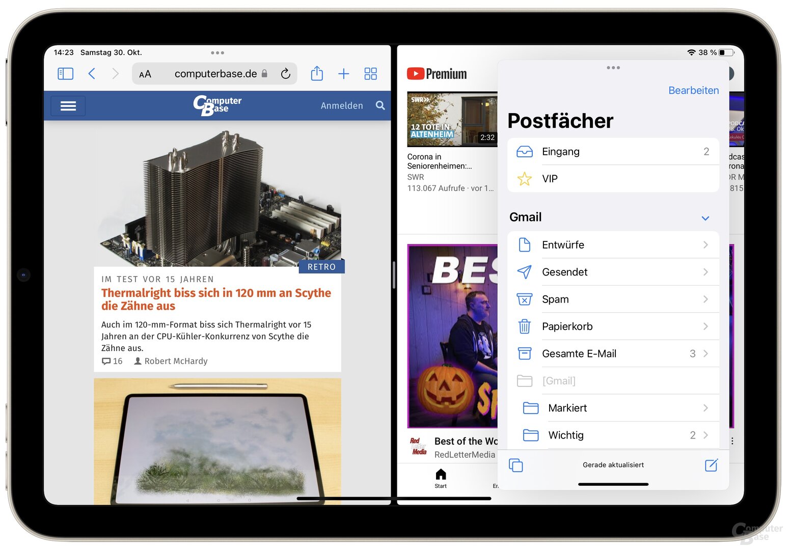 Multitasking unter iPadOS 15 mit Split View und Slide Over