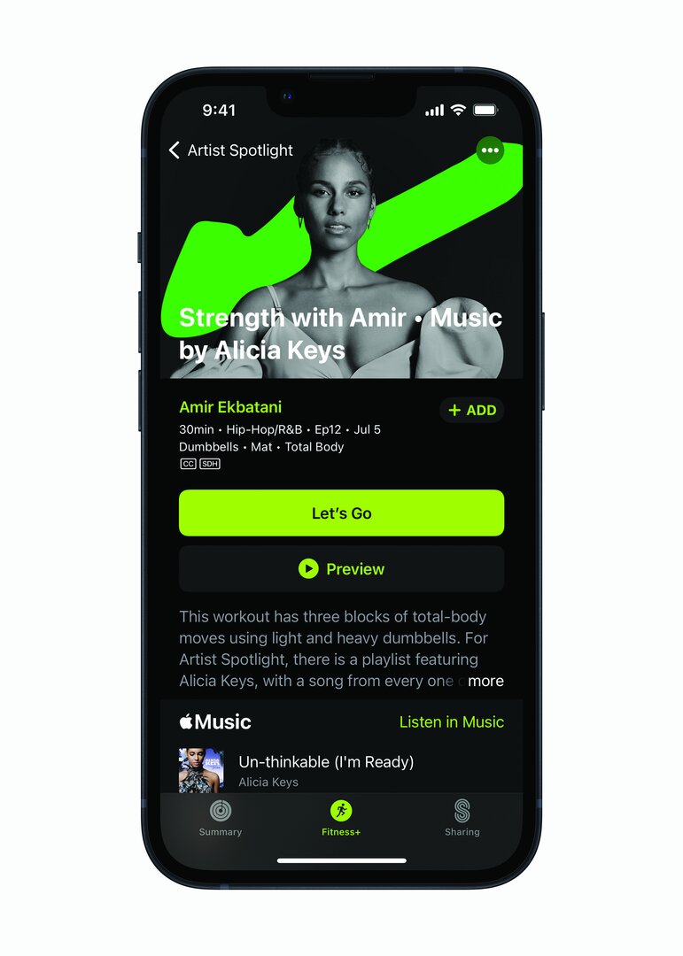 Apple Fitness+: Künstler im Spotlight mit Alicia Keys