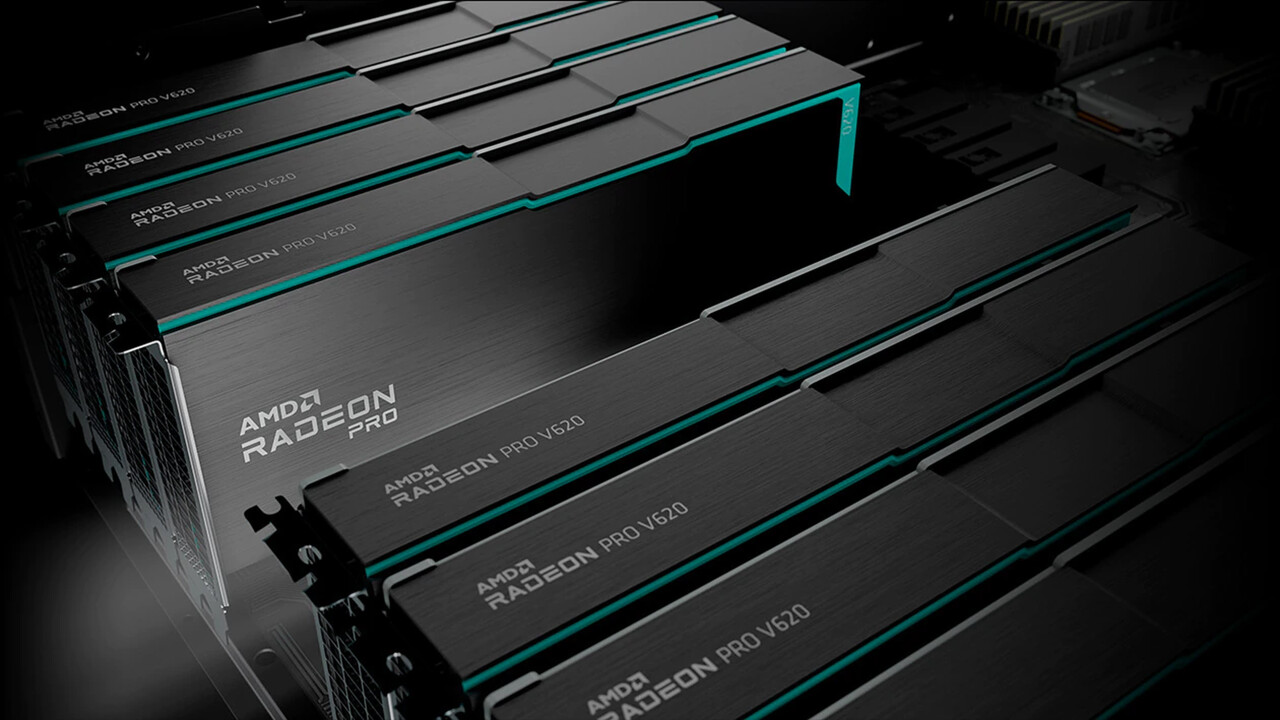 AMD Radeon Pro V620: Cloud-Beschleuniger mit 4.608 Shadern und 32 GB GDDR6