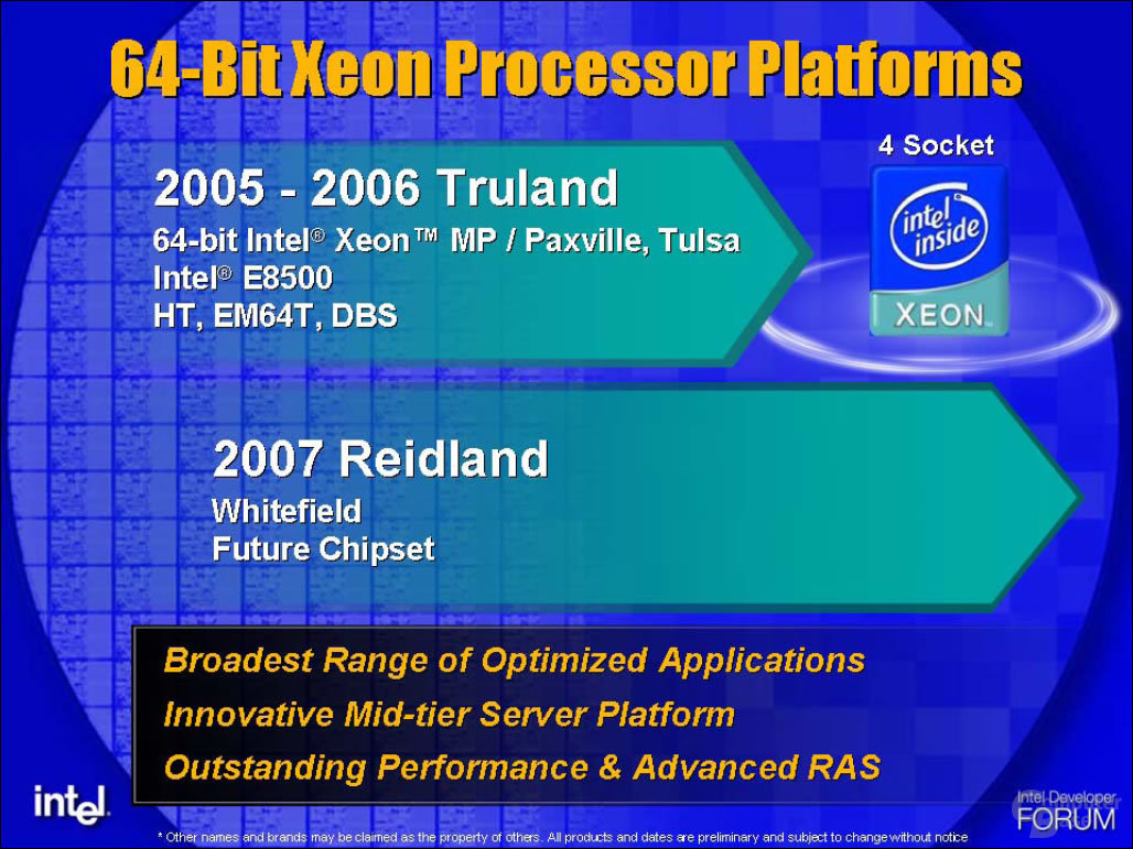 Intel Xeon MP Plattformen