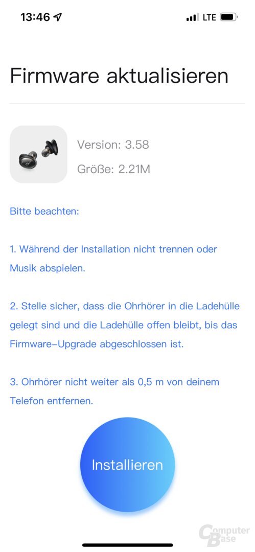 Soundcore-App mit den Liberty 3 Pro