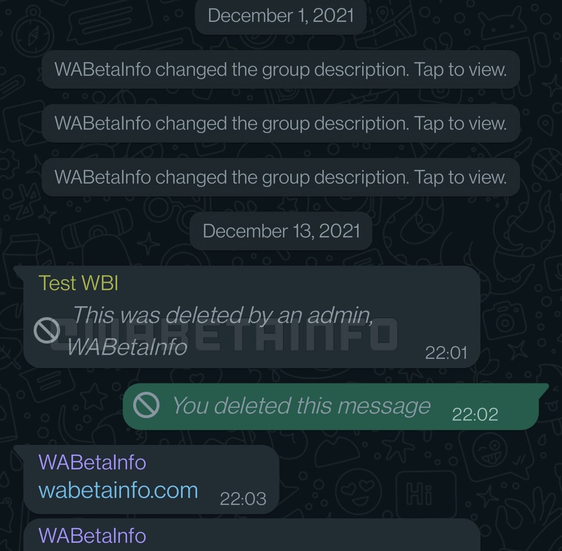 WhatsApp: Admins können Nachrichten in Gruppen löschen