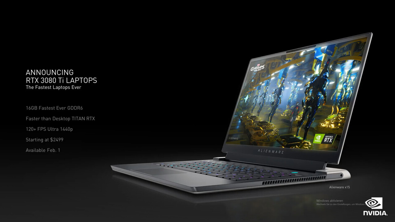 Nvidia Laptop GPUs: RTX 3080 Ti & 3070 Ti nutzen eine neue und eine alte GPU