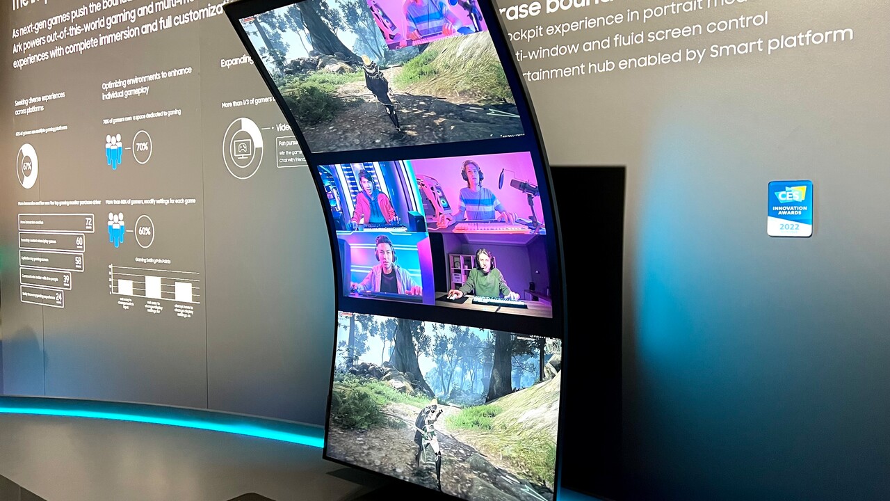 Odyssey Ark: Krumm auch mal andersrum mit 55"-Monitor von Samsung