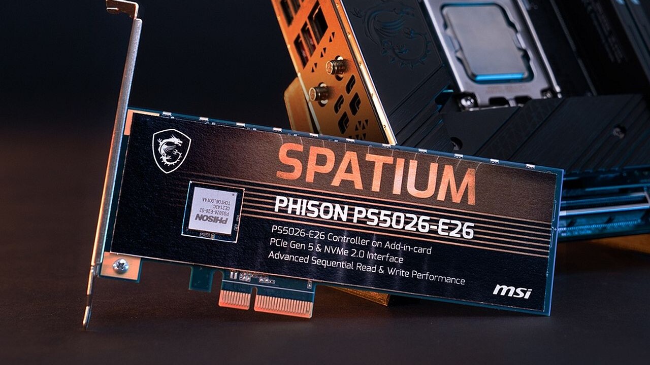 PCIe-5.0-SSD: MSI zeigt Prototyp mit Phison E26 im Add-in-Card-Format
