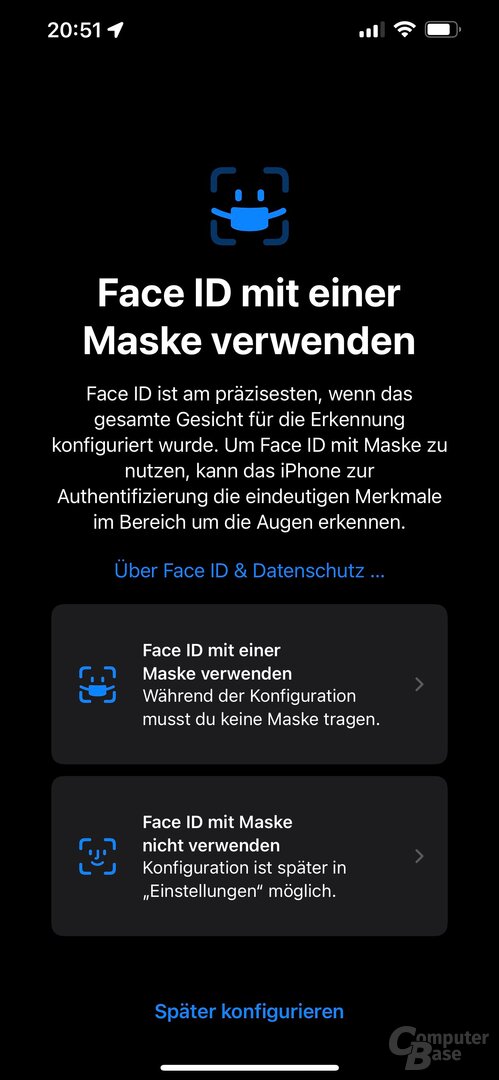 Control universal para iPad: iOS 15.4 Beta 1 unterstützt Face ID mit Maske