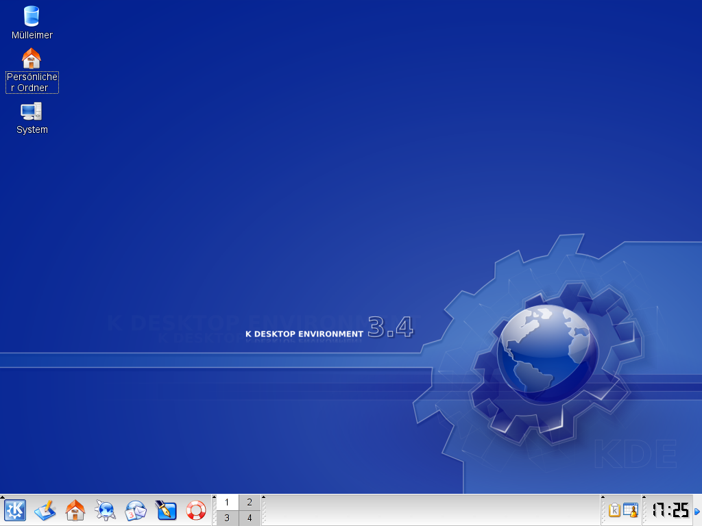 KDE-Desktop mit SVG-Hintergrund