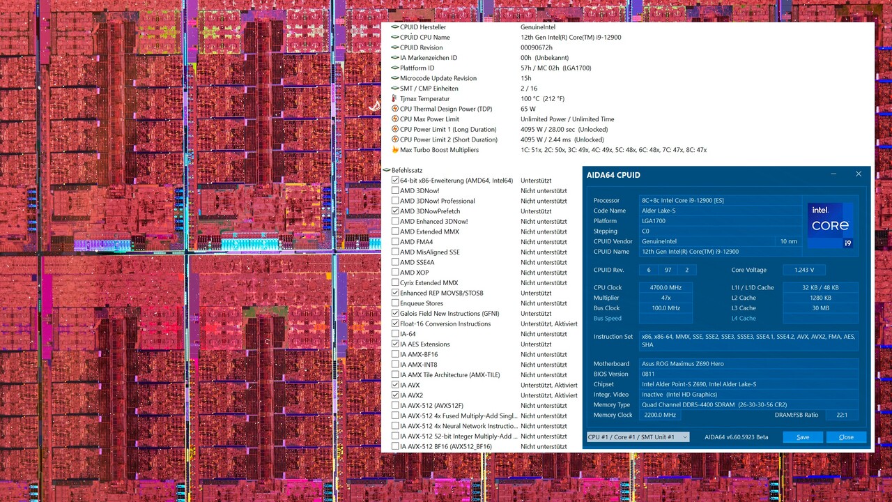 Intel Core i9-12900 im Test: Alder Lake mit 24 Threads bei 65 oder 202 Watt TDP