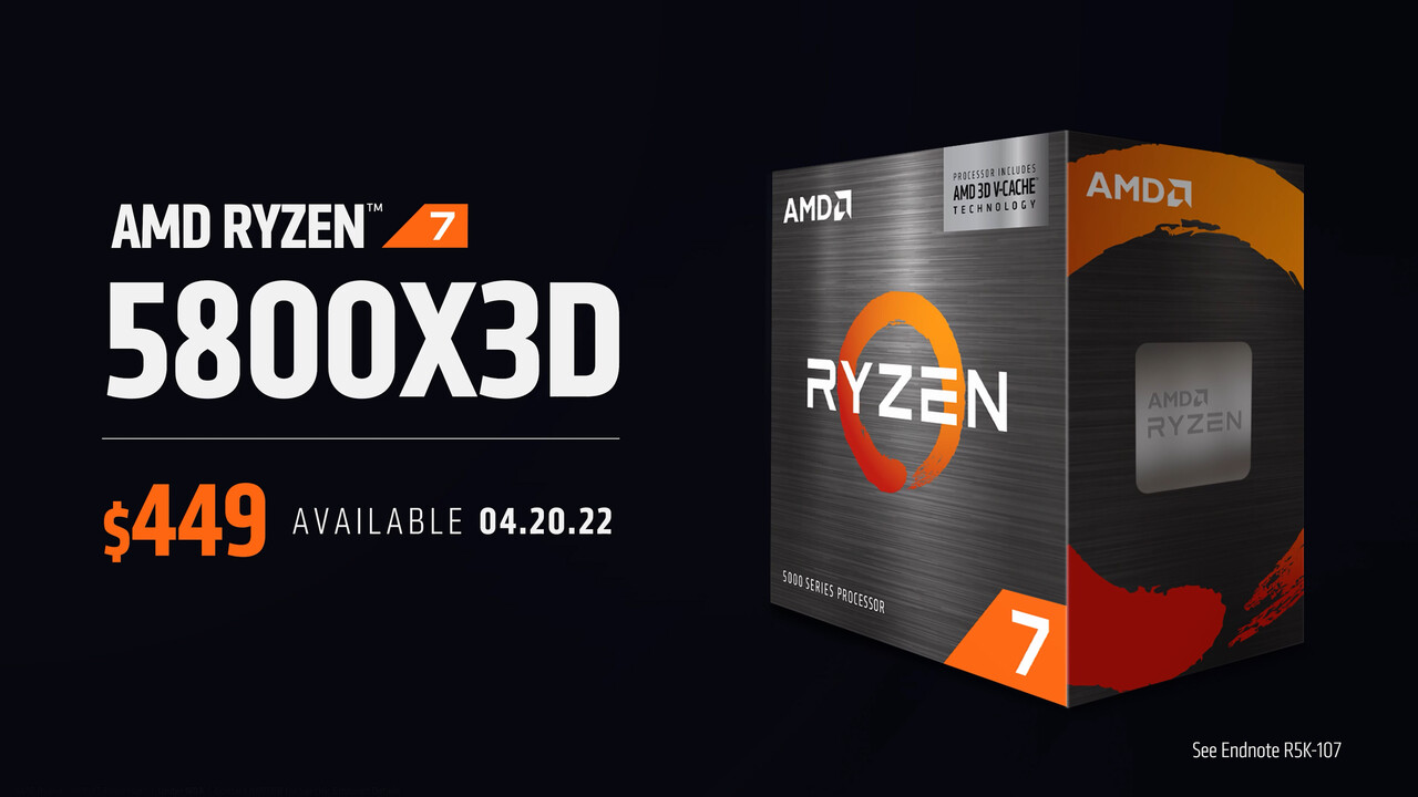 AMD Ryzen im Frühjahr 2022: Ryzen 7 5800X3D kostet 449 USD und kommt in Begleitung