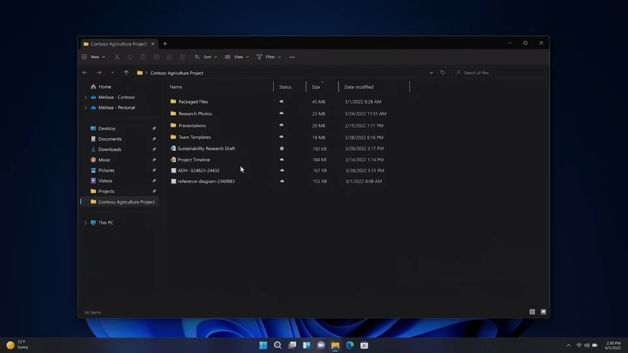 Windows 11 mit überarbeitetem Datei-Explorer