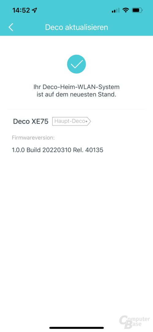 Deco-App mit dem Deco XE75