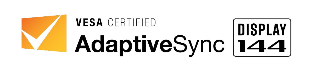 VESA logo: AdaptiveSync Display with maximum refresh rate as a number