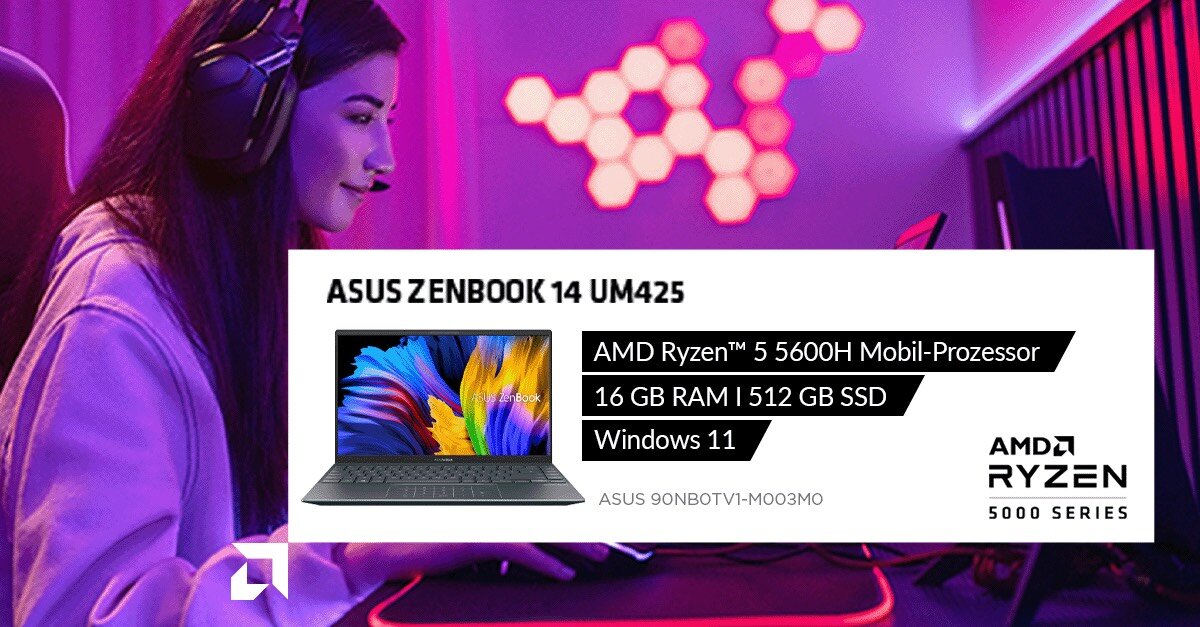 Das Asus ZenBook 14 mit Ryzen 5000H