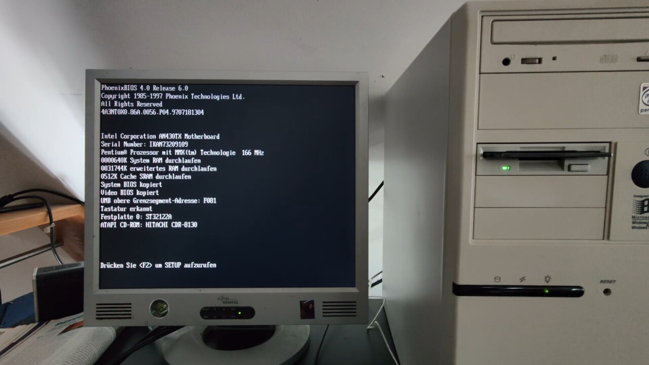 Aldi-PC von 1997: Pentium MMX 166 MHz und ATi Rage II+DVD im Lesertest