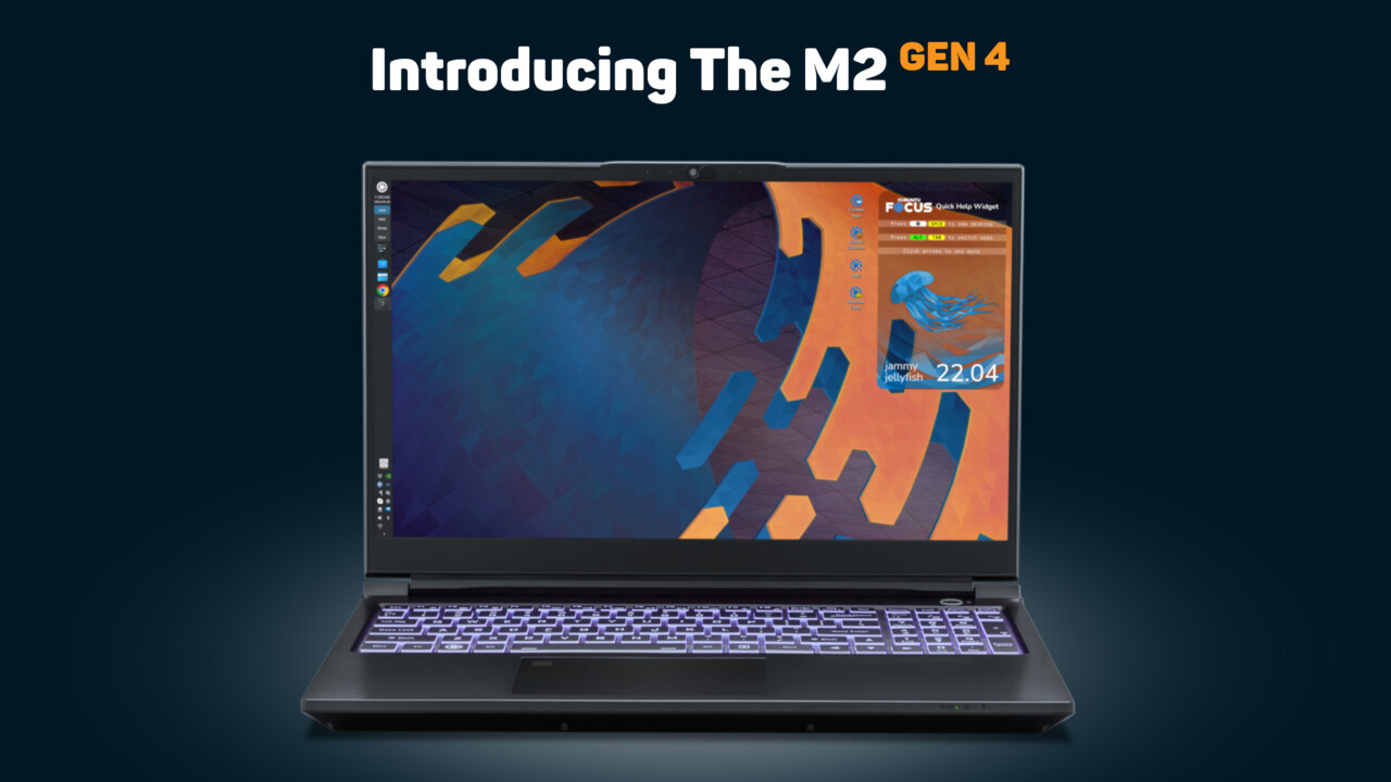 Kubuntu Focus M2 Gen4: Linux-Laptop mit i7-12700H, 3080 Ti und 165-Hz-QHD-Panel