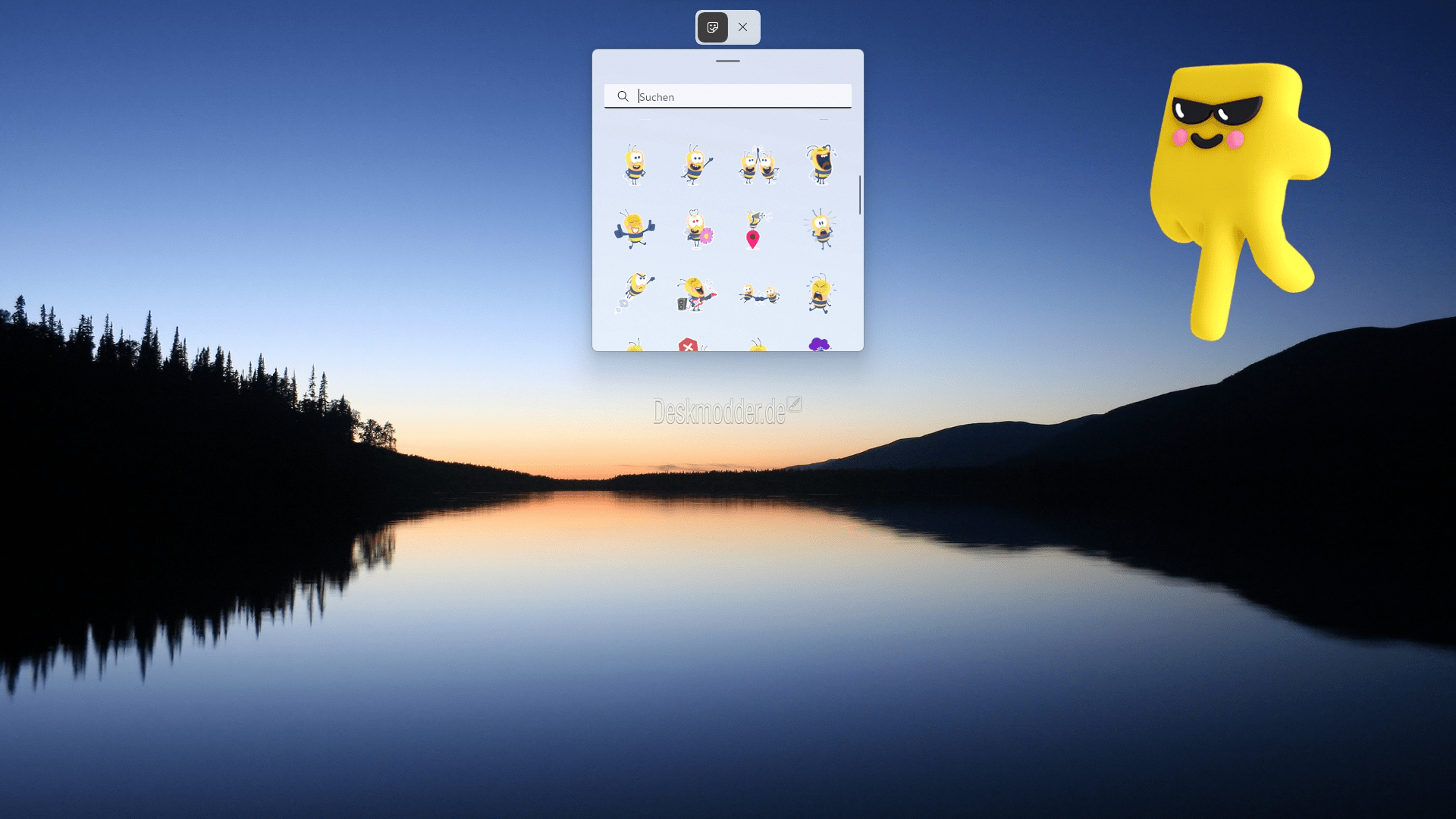 Adesivi per desktop su Windows 11 Insider Preview Build 22621
