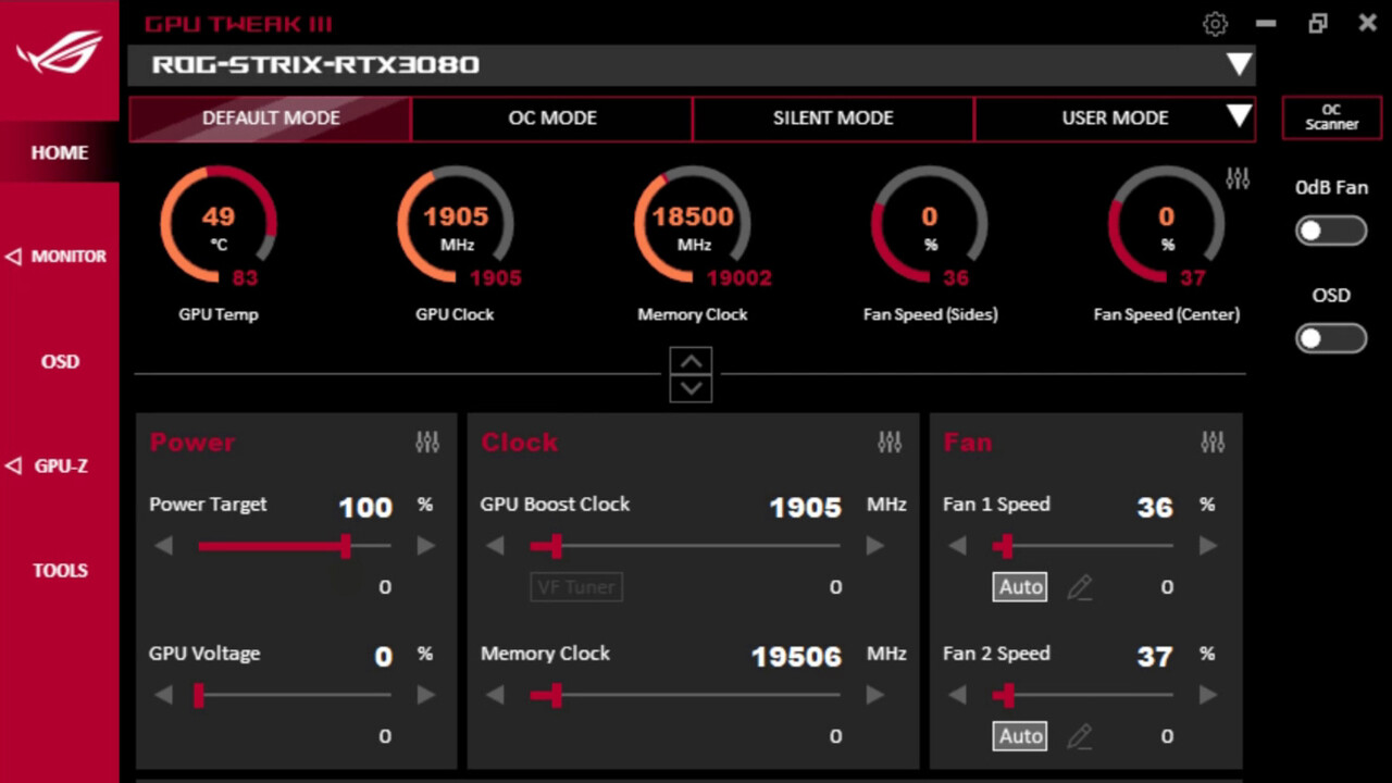 Asus GPU Tweak III: Modernisiertes Grafikkarten-Tool für AMD- und Nvidia-GPUs
