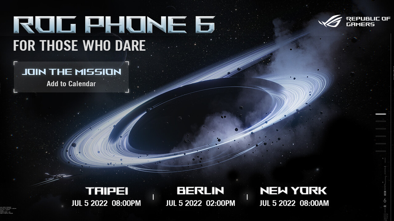 Asus ROG Phone 6: Das 165-Hz-Smartphone wird am 5. Juli enthüllt
