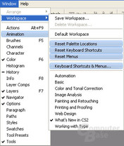 Adobe Photoshop CS2: Angepasste Menüs