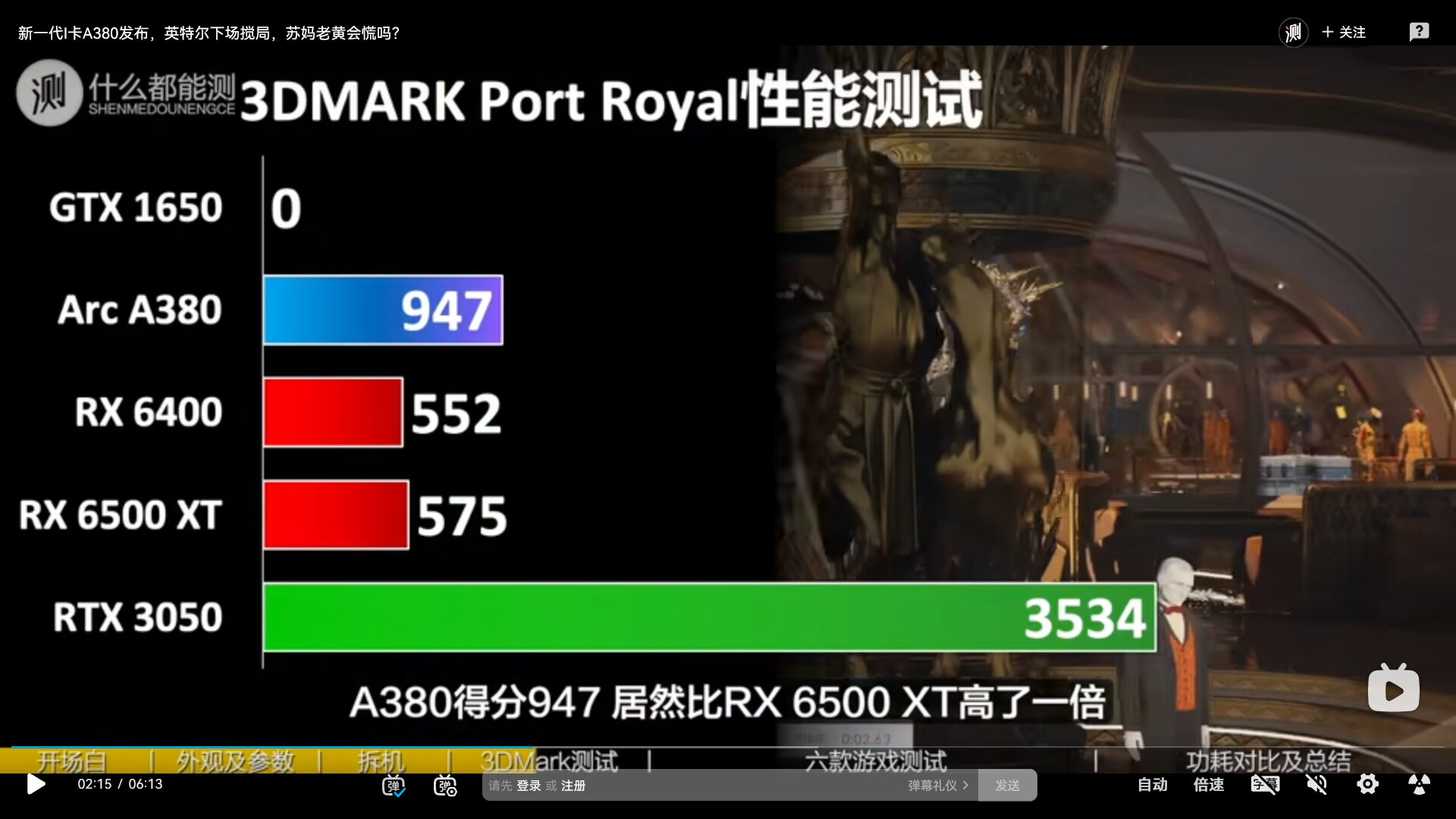Intel Arc A380 vs. Radeon RX und GeForce: Port Royal (RT)