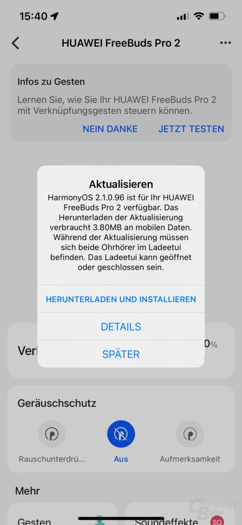 Huawei AI-Life-App mit FreeBuds Pro 2