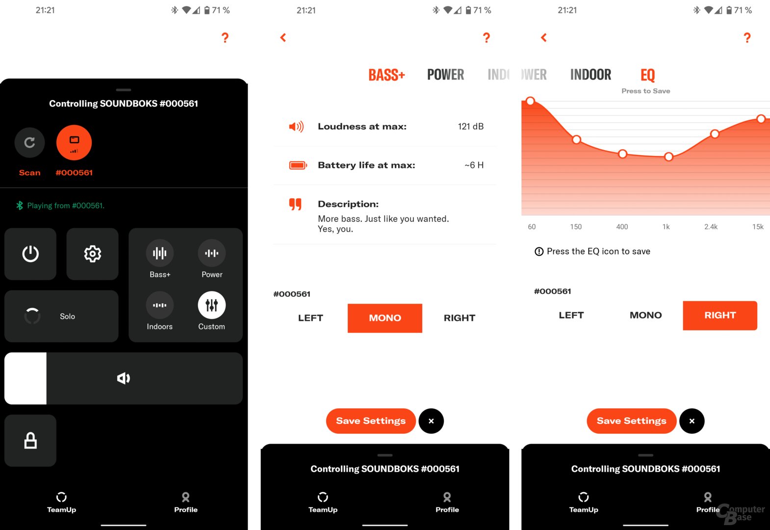Die Soundboks-App bietet nur wenige Funktionen