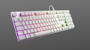 Sharkoon PureWriter RGB White: Flache mechanische Tastatur wird in neuer Farbe verkauft