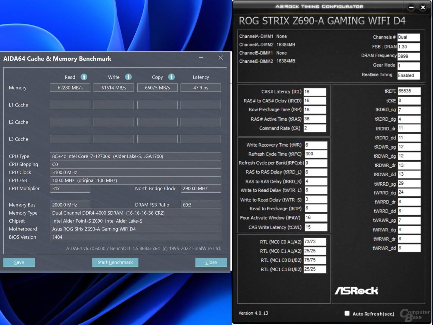 Intel Core i7-12700K: Testsystem und Einstellungen