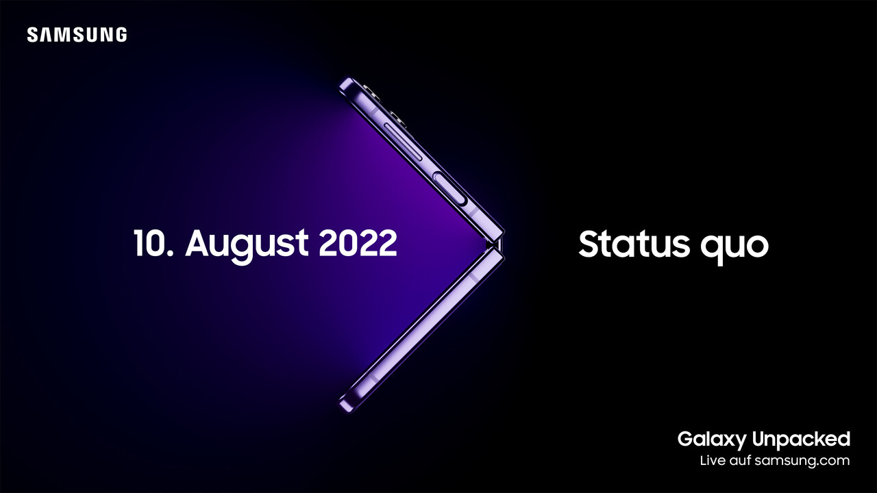 Galaxy Z Fold 4 und Z Flip 4: Samsung Galaxy Unpacked findet am 10. August statt