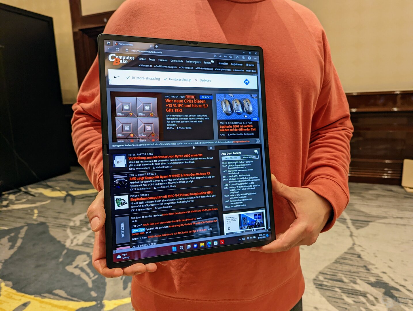 ThinkPad X1 Fold G2 im Hands-on: 16-Zoll-Tablet lässt sich falten und  relativ einfach reparieren - ComputerBase
