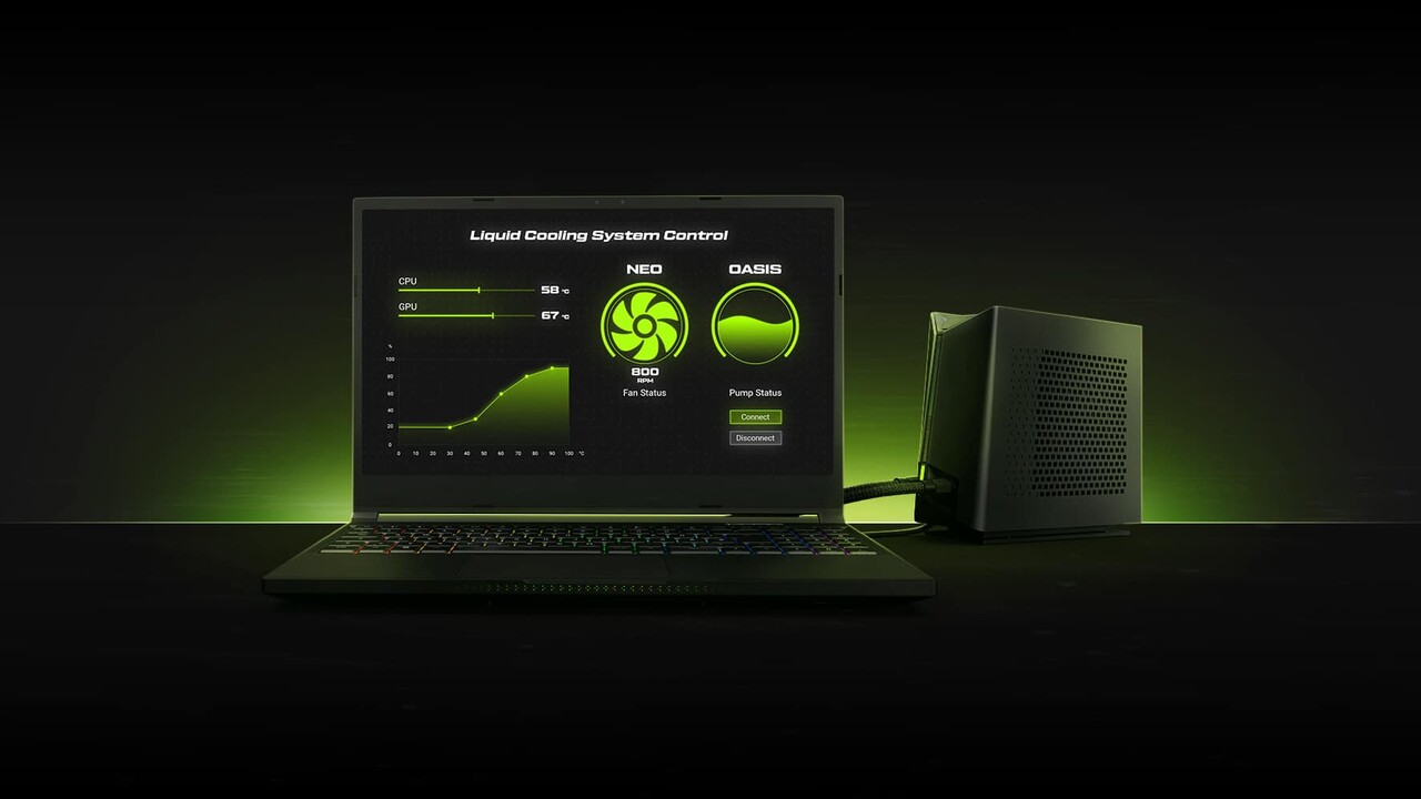 XMG Core 15 („M22“): Schenker setzt GeForce RTX 3060 Laptop GPU unter Wasser