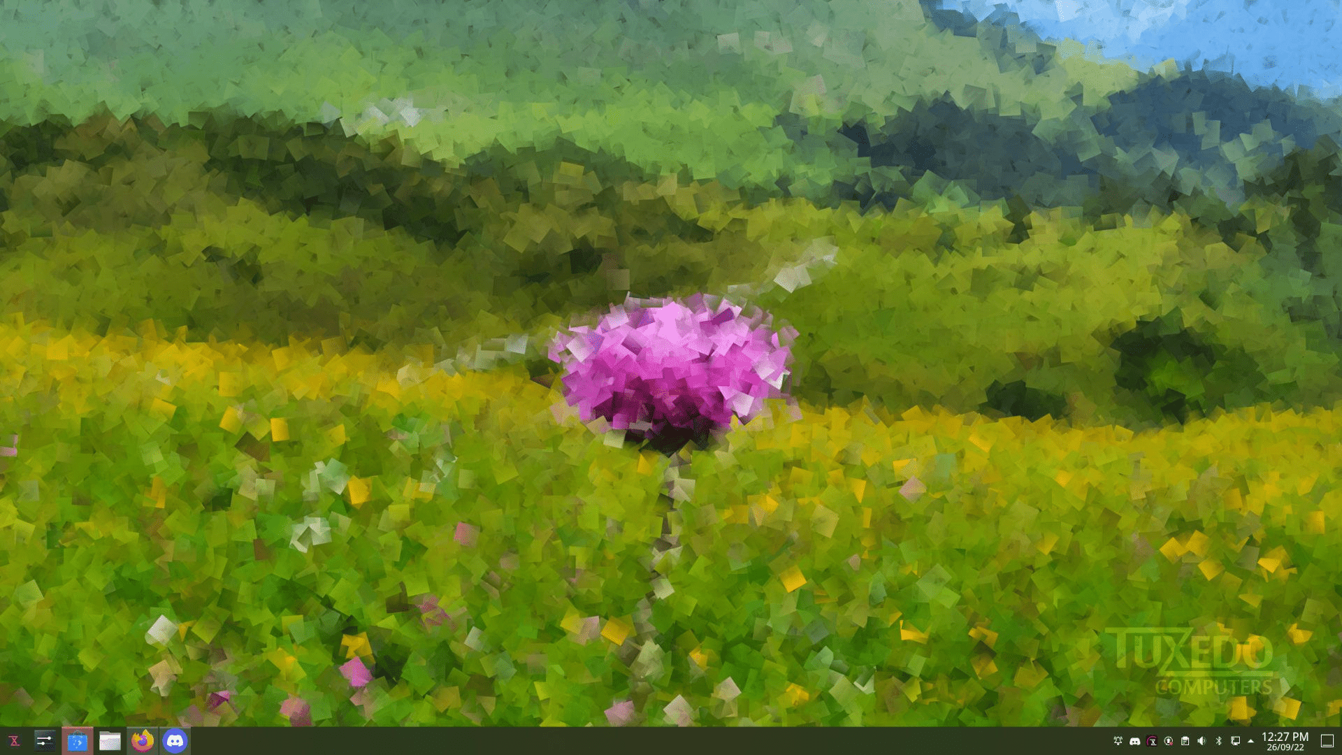 Der Desktop von Tuxedo OS 1 auf Basis von KDE Plasma 5.24