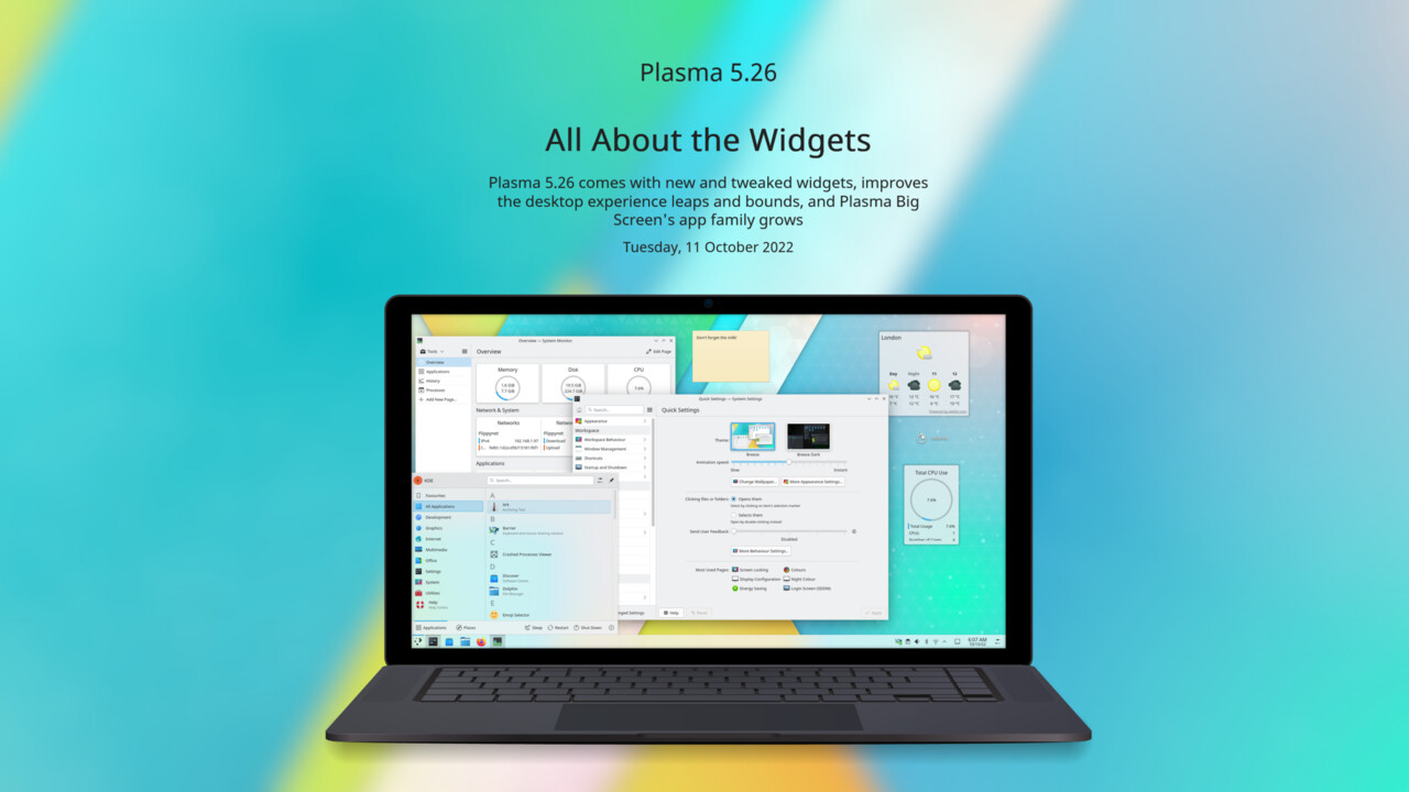 KDE Plasma 5.26: Bigscreen und HiDPI sowie Widgets für den Linux-Desktop