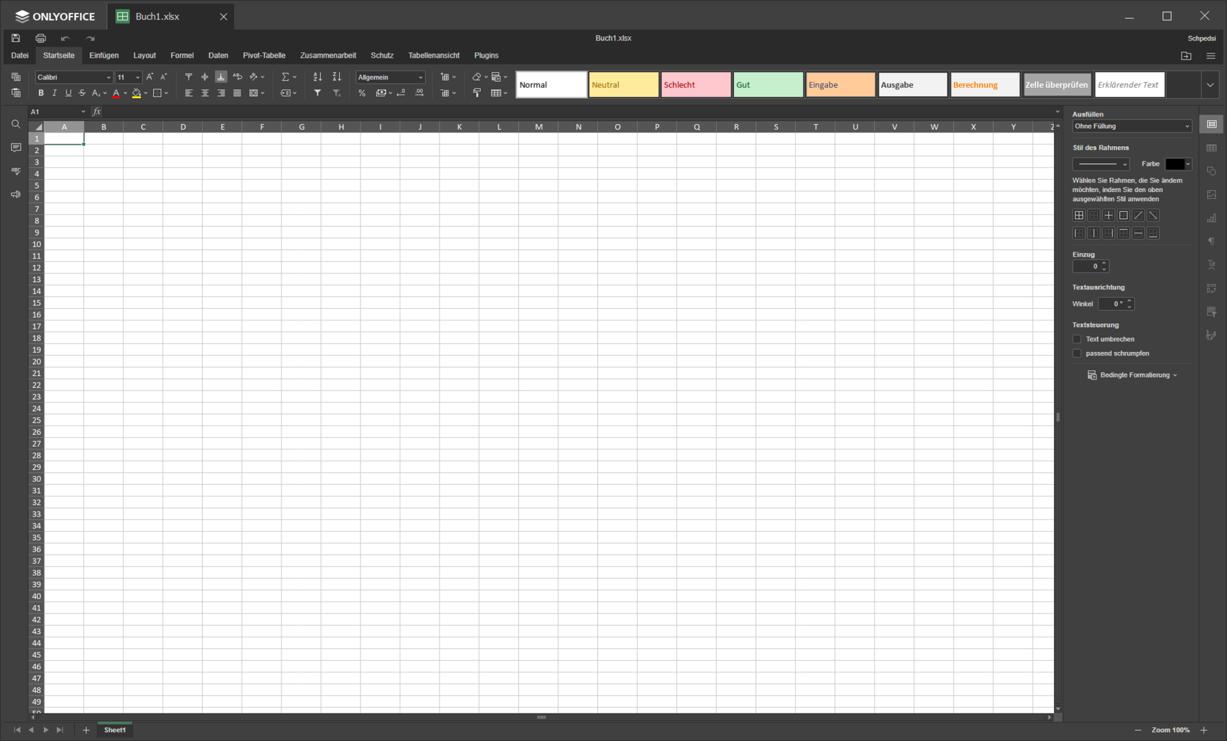 OnlyOffice – Tabellenkalkulation
