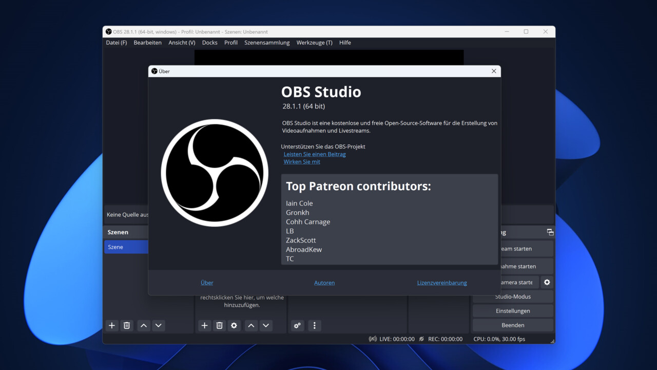 OBS Studio 28.1.1: Unterstützt AV1-Encoding über doppelten NVENC in RTX 40