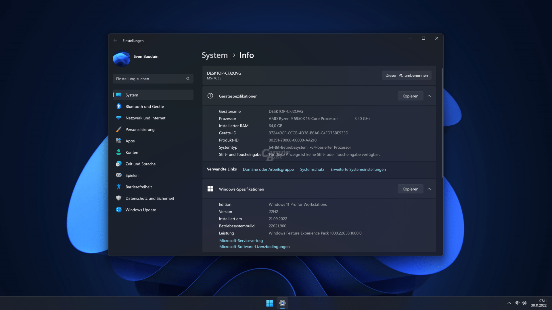 KB5020044 hebt Windows 11 2022 („22H2“) auf Build 22621.900 an