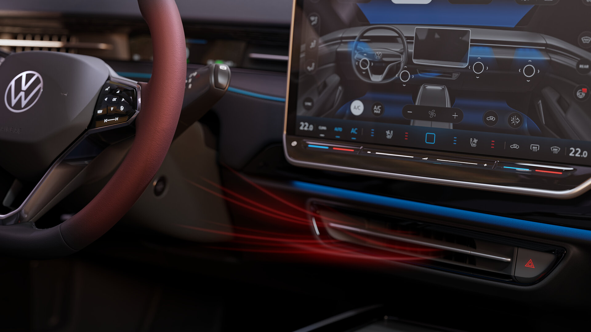 VW ID.7: Fächernde Klimatisierung und beleuchtete Touch-Slider -  ComputerBase