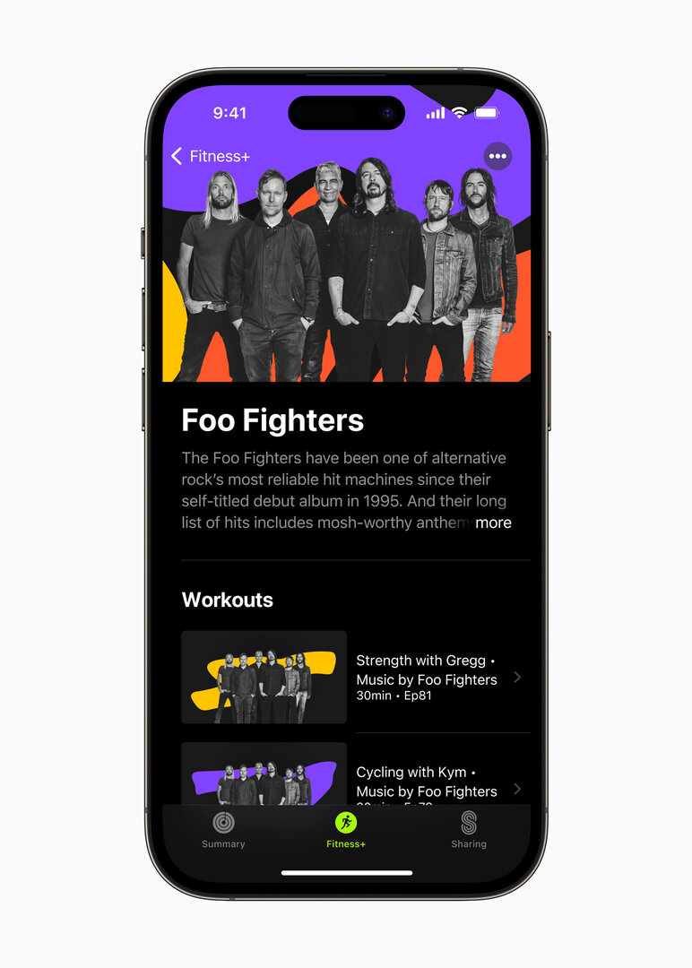 + Apple Fitness: artists in the Foo Fighters spotlight