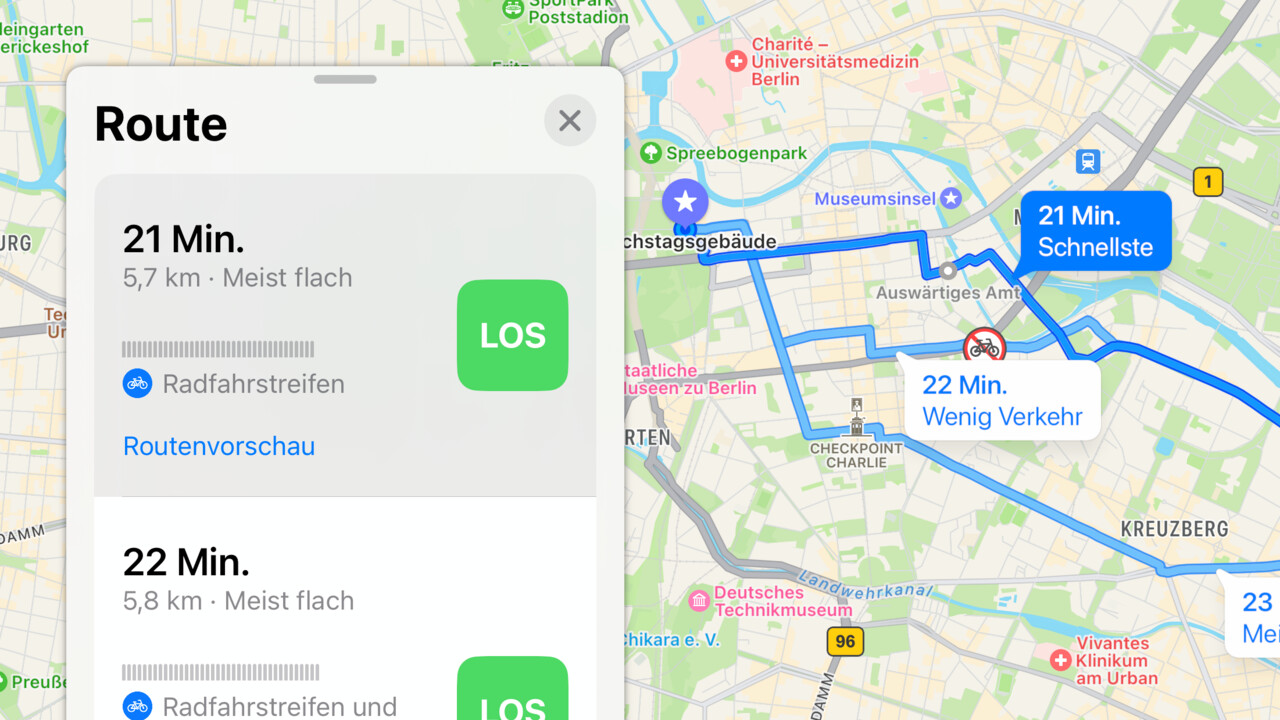 Apple Maps in Deutschland: Fahrradrouten und detaillierte Stadtansichten ziehen ein